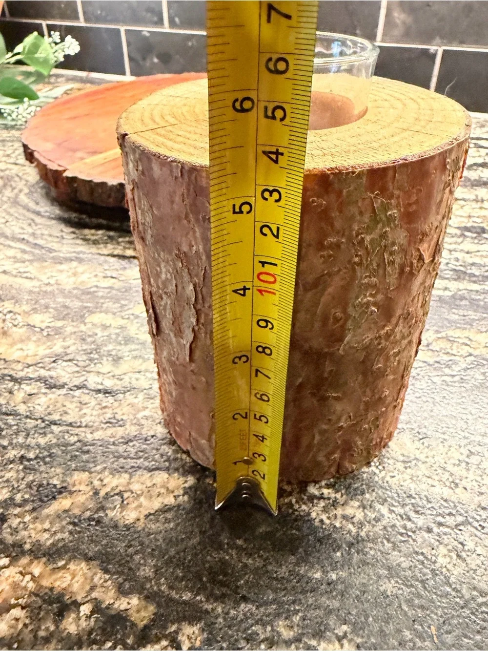 Rustic Lodge Cabin Wood Bark Votive Candle Holders - Natural Brown Centerpiece - Picture 6 of 15